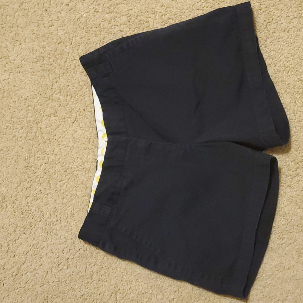 Navy J Crew City Fit Twill Chino Shorts